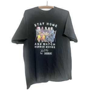 Stephen King Stay Home And Watch Horror Movies Shirt XL Extra Large